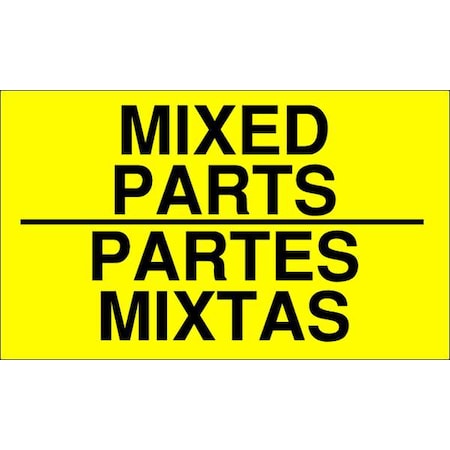 Shipping Labels, Black, Red/Yellow, PK500