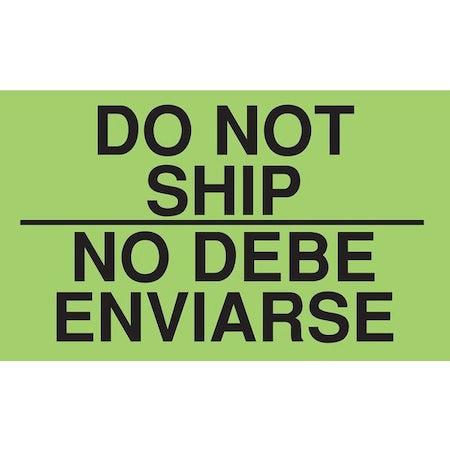 Shipping Labels, Black/Green, 5 In. W, PK50