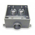 Weatherproof Electrical Box, 35.3 cu in, FSCC Box Type, 2 Gangs, PVC, Rectangular Shape