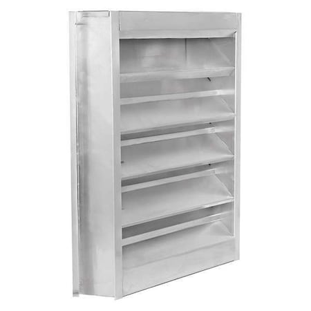 Louver, Wall Opening 24 x 36 In, Aluminum