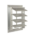 12 in 15"H-W 6.5"L Extrd Alu Backdraft Dampr, 12-1/2 in x 12-1/2 in, Aluminum
