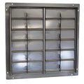 24 in 27"H-W 5 1/4"L SS Backdraft Dampr, 24-1/2 in x 24-1/2 in, Stainless Steel