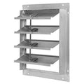 16 in 19"H-W 5 1/4"L SS Backdraft Dampr, 16-1/2 in x 16-1/2 in, Stainless Steel