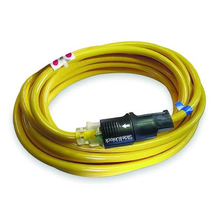 SJTOW Locking Extension Cord, 14 AWG 1 Outlet, 5-15R, Yellow, 5-15P, 45ft