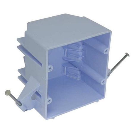 Electrical Box, 32 cu in, Switch Box Type, 2 Gangs, PVC, Square Shape