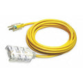 SJTOW Extension Cord, 12 AWG 6 Outlets, 5-15R, Yellow, PVC, 5-15P, 25ft