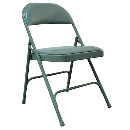Steel Chair with Vinyl Padded, Gray