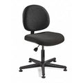 Fabric Task Chair, 16" to 21", No Arms, Black