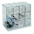 Protective Eyewear Dispenser, Case with Door, 12 Pairs, PETG, 12 in H x 14 in W x 7 3/4 in D, Clear
