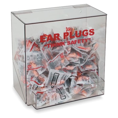 Reusable Ear Plugs with Dispenser, Table Top, Wall Mount, Capacity: 200 Pairs