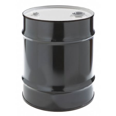 Closed Head Transport Drum, Steel, 10 gal, Unlined, Black