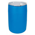 Open Head Transport Drum, Polyethylene, 55 gal, Unlined, Blue