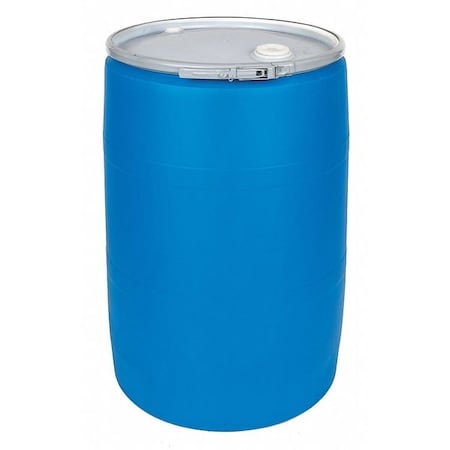 Open Head Transport Drum, Polyethylene, 55 gal, Unlined, Blue