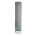 Wardrobe Locker, 12 in W, 12 in D, 66 in H, (1) Tier, (1) Wide, Dark Gray