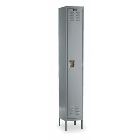 Wardrobe Locker, 12 in W, 12 in D, 66 in H, (1) Tier, (1) Wide, Dark Gray