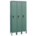 Wardrobe Locker, 36 in W, 12 in D, 66 in H, (1) Tier, (3) Wide, Dark Gray