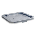 BRUTE(R) 40 gal Trash Can Lid, Flat Gray, Resin, 0 Openings 26 in W/Dia
