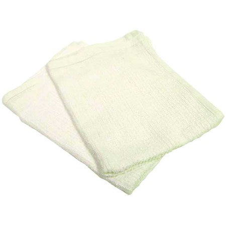Cotton All-Purpose Terry Cleaning Towels, White, 14 in x 17 in, PK12
