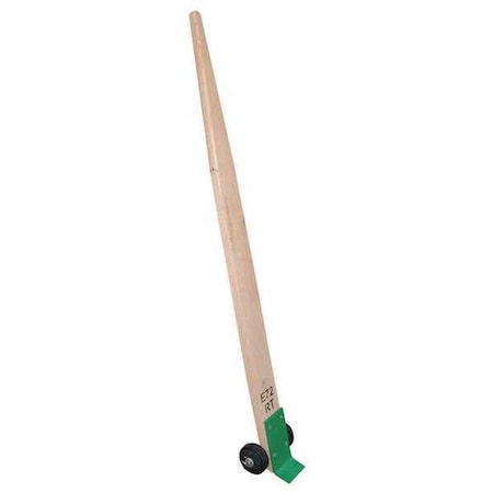 Pry Bar, Rubber Wheels, 4, 250 lb. Cap, 72" L