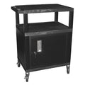 Audio-Visual Cart, 200 lb., Black, 18 In. L