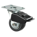 Swivel Plate Caster, Polyolfin, 4 in, 600 lb, Blk