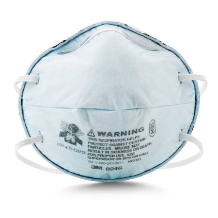 Particulate Respirator, R95, Nuisance Acid Gas, Molded, Dual, Nosefoam, Metal Nose Clip, M, PK20