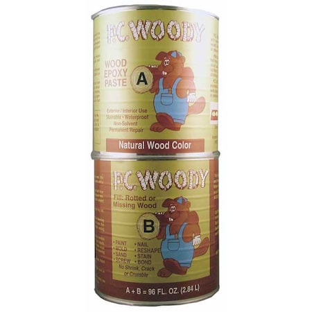 Epoxy Adhesive, PC-Woody Series, Clear, Dual-Cartridge, 1:01 Mix Ratio, Not Rated Functional Cure