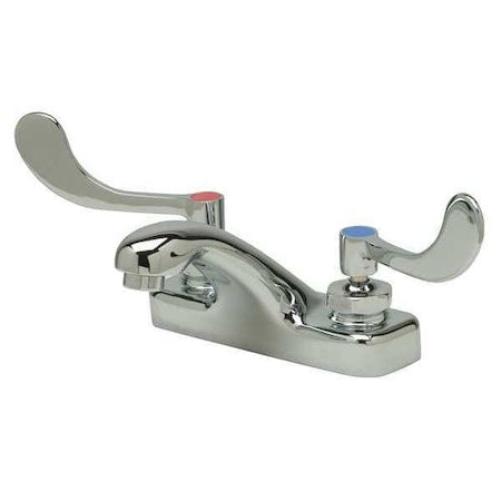 Bathroom Faucet Standard Spout, Chrome, 2 Holes, Blade Handle