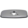 Trim/Cover Plate, Chrome, 4" L, 4" W