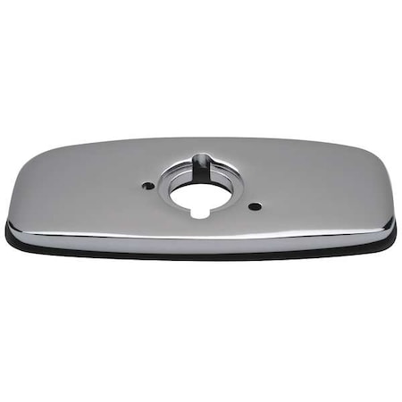 Trim/Cover Plate, Chrome, 4" L, 4" W