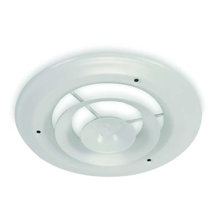 10 in Round Step-Down Diffuser, White