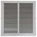 Ceiling/Wall Return Air Grille, 14 in W x 10 in H Opening, White, Steel, One-Way, Surface Mount