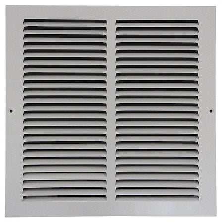 Ceiling/Wall Return Air Grille, 14 in W x 20 in H Opening, White, Steel, One-Way, Surface Mount