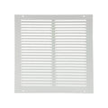 Ceiling/Wall Return Air Grille, 12 in W x 12 in H Opening, 402cfm, White, Steel, 1 Way, Surface Mount