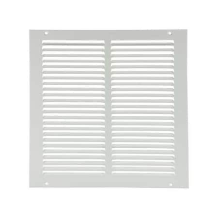 Ceiling/Wall Return Air Grille, 12 in W x 12 in H Opening, 402cfm, White, Steel, 1 Way, Surface Mount