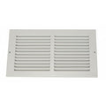 Ceiling/Wall Return Air Grille, 24 in W x 6 in H Opening, 402cfm, White, Steel, 1 Way, Surface Mount