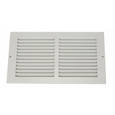 Ceiling/Wall Return Air Grille, 24 in W x 6 in H Opening, 402cfm, White, Steel, 1 Way, Surface Mount