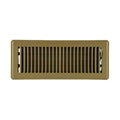 Lay-In Floor Register, 12 in W x 4 in H Opening, Louvered, Brown, Steel, One-Way Airflow