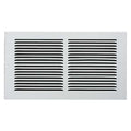 Ceiling/Wall Return Air Grille, 12 in W x 6 in H Opening, 1/2 in Bar Space, White, Steel, One-Way