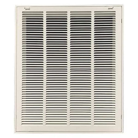 Ceiling/Wall Filtered Return Air Grille, 20 in W x 25 in H Opening, White, Steel, 1 Way, Surface Mount