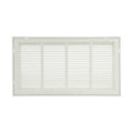 Ceiling/Wall Filtered Return Air Grille, 24 in W x12 in H Opening, White, Steel, 1 Way, Surface Mount