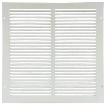 Ceiling/Wall Return Air Grille, 14 in W x 14 in H Opening, 540cfm, White, Steel, 1 Way, Surface Mount