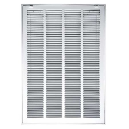 Ceiling/Wall Filtered Return Air Grille, 14 in W x 20 in H Opening, 768cfm, White, Steel, 1 Way Airflow