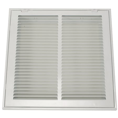 Ceiling/Wall Filtered Return Air Grille, 14 in W x 25 in H Opening, White, Steel, 1 Way, Surface Mount