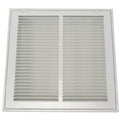 Ceiling/Wall Filtered Return Air Grille, 14 in W x14 in H Opening, White, Steel, 1 Way, Surface Mount