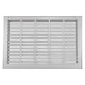 Ceiling/Wall Filtered Return Air Grille, 25 in W x 20 in H Opening, White, Steel, 1 Way, Surface Mount