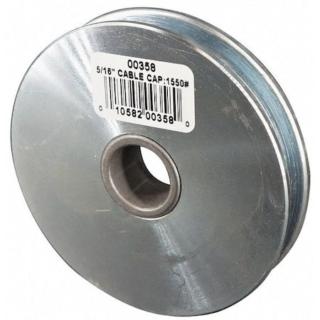 Sheave, Wire Rope, 5/16 in Max Cable Size, 1, 550 lb Max Load, Zinc Plated