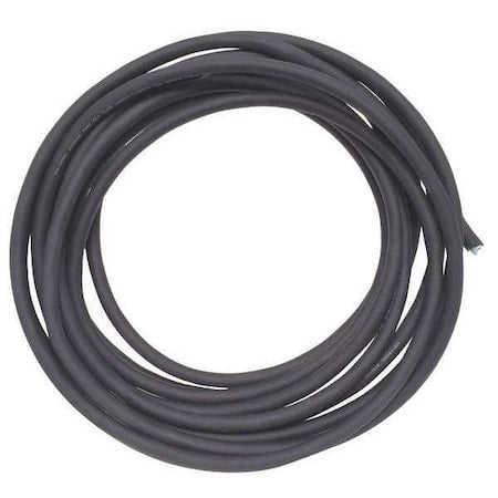 Portable Cord, SJOOW, 12 AWG, 3 C, Black, Rubber, Stranded, 300V, Indoor/Outdoor, 25 ft