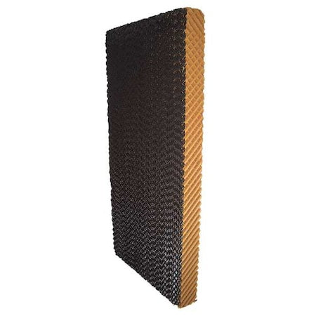 Evaporative Cooling Pad, Kraft Paper W/ Black Edge Coating, 60 in H x 12 in W x 4 in D