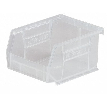 Hang & Stack Storage Bin, Plastic, Clear, 3 in H, 4 1/8 in W, 5 3/8 in L